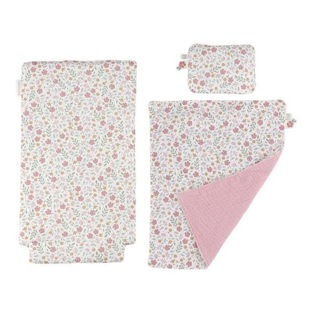 Little Dutch Drewniany wózek dla lalek z pościelą FSC LD7096