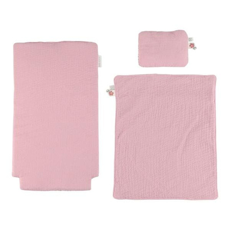 Little Dutch Drewniany wózek dla lalek z pościelą FSC LD7096