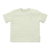 Little Dutch T-shirt frotte z krótkim rękawem Farm Green Stripes - 92 CL24021021