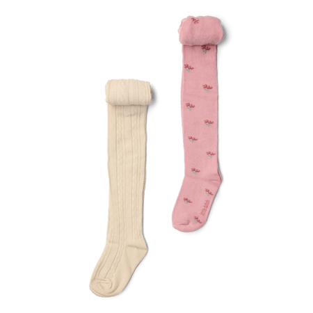 Little Dutch Rajstopy 2-pak Sand / Warm rose rozm. 74/80