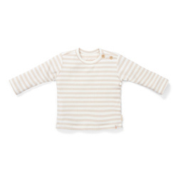 Little Dutch T-shirt z długim rękawem Stripe Sand/White - 62cm CL24221016