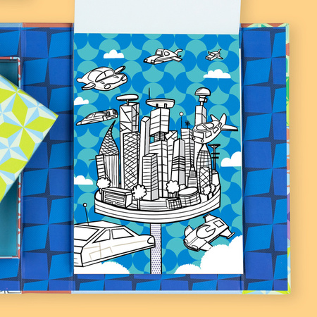 Tiger Tribe Zestaw Kolorowanek 3D – Zabawa z Sci-Fi