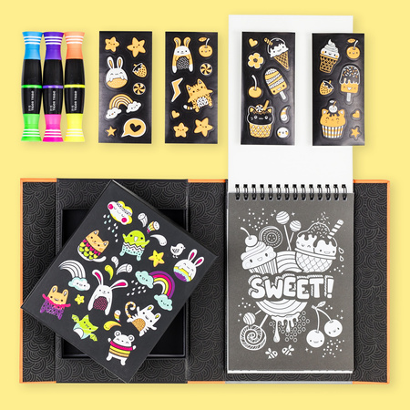 Tiger Tribe Zestaw Kolorowanek Neonowych – Świecące Stworki