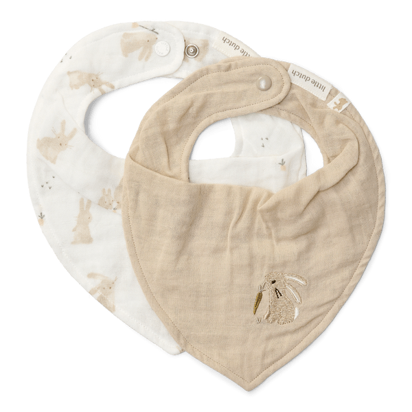 Little Dutch Apaszko-bandanka muślinowa - zestaw 2 szt. Baby Bunny