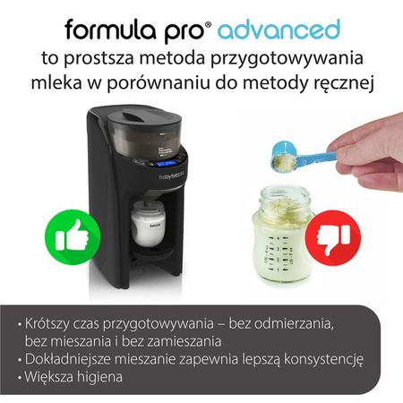 Ekspres do mleka Baby Brezza Formula Pro Advanced All Black + GRATIS lejek + pokrywa