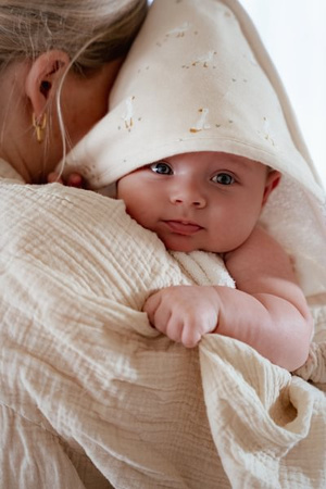 Little Dutch Bawełniany ręcznik z kapturem 75x75 cm Forest Wonders