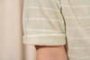 Little Dutch T-shirt frotte z krótkim rękawem Farm Green Stripes - 92 CL24021021