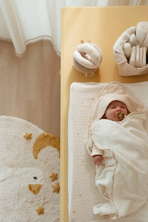 Little Dutch Bawełniany ręcznik z kapturem 75x75 cm Forest Wonders