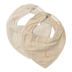 Little Dutch Apaszko-bandanka muślinowa - zestaw 2 szt. Pure Soft Beige