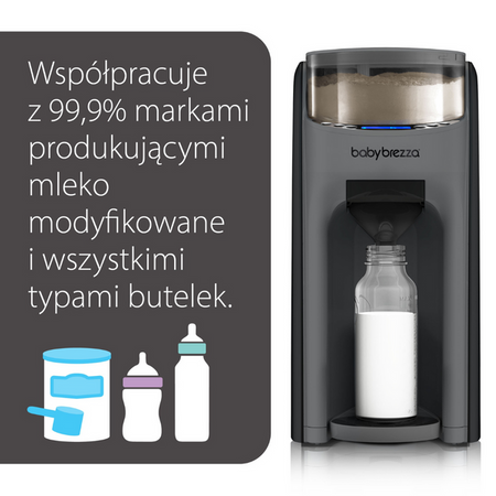 Ekspres do mleka Baby Brezza Formula Pro Advanced Charcoal + GRATIS lejek + pokrywa