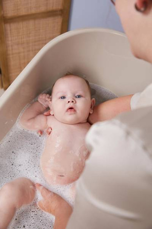 Zestaw bébé-jou Wanienka Sense Taupe 420005 + stojak