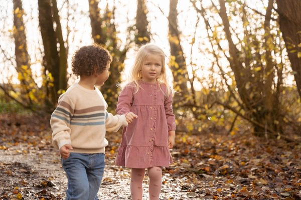 Little Dutch Rajstopy 2-pak Sand/Velvet Rose - 98/104