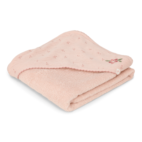 Little Dutch Bawełniany ręcznik z kapturem Pure Blossom 100 x 100 cm