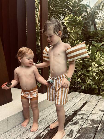 The Swim Essentials Rękawki do pływania 2-6 lat Yellow White Striped 2023SE916