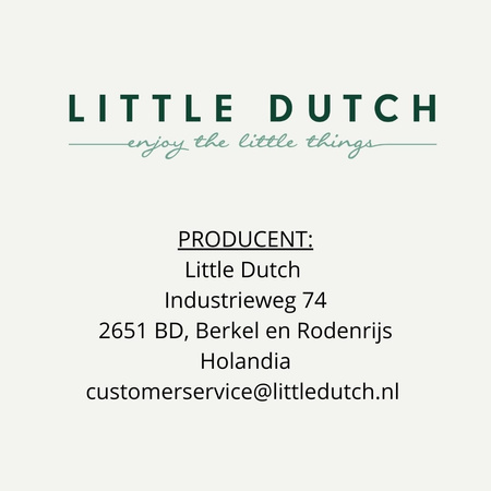 Little Dutch Bawełniany ręcznik z kapturem 75x75 cm Blue