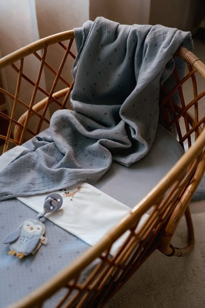 Little Dutch Otulacz muślinowy 120 x 120 cm Pure Denim Blue