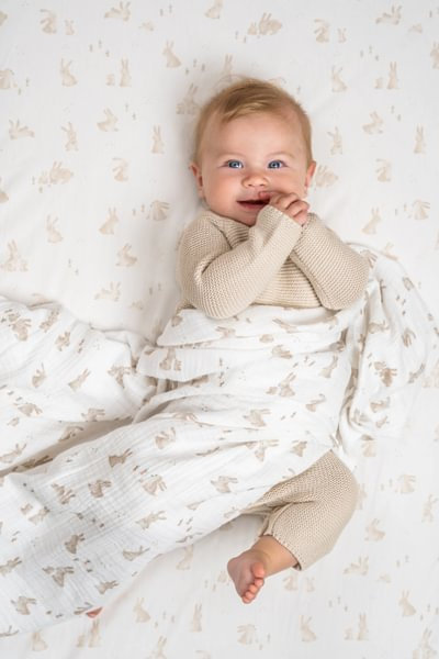 Little Dutch Otulacze muślinowe 70 x 70 cm (2 szt.) Baby Bunny