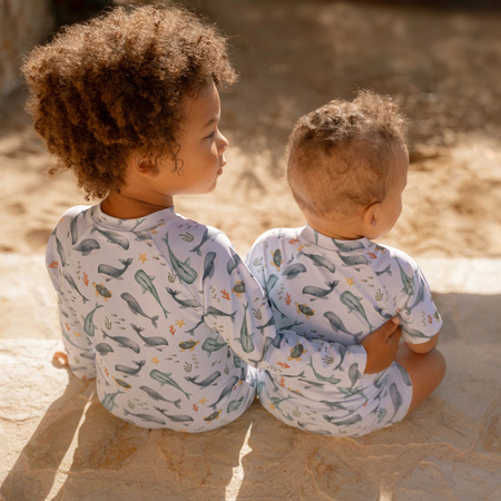 Little Dutch Swimsuit z długim rękawem Ocean Sea Life - 98/104