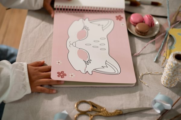 Little Dutch Kreatywny zeszyt z nożyczkami Rosa & Friends