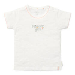 Little Dutch T-shirt z krótkim rękawem Off White Flower Girl - 98 CL24021118