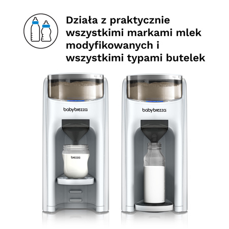 Ekspres do mleka Baby Brezza Formula Pro Advanced All White + GRATIS lejek + pokrywa