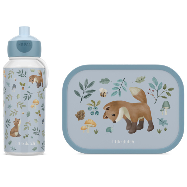 Mepal & Little Dutch Zestaw lunchbox i bidon Forest Friends