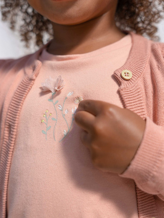 Little Dutch T-shirt z krótkim rękawem Flower Pink - 98 CL24021124