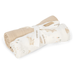 Little Dutch Otulacze muślinowe 70 x 70 cm (2 szt.) Baby Bunny