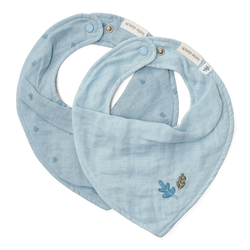 Little Dutch Apaszko-bandanka muślinowa - zestaw 2 szt. Pure Denim Blue