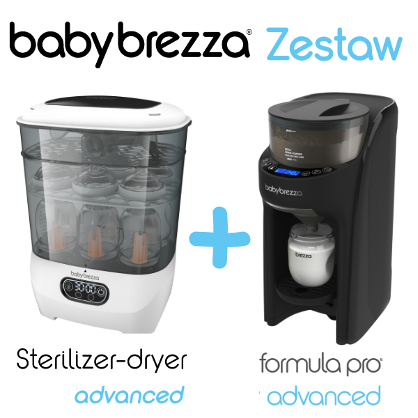 TANIEJ W ZESTAWIE: Ekspres do mleka Baby Brezza Formula Pro Advanced All Black+ Sterilizer Dryer Advanced