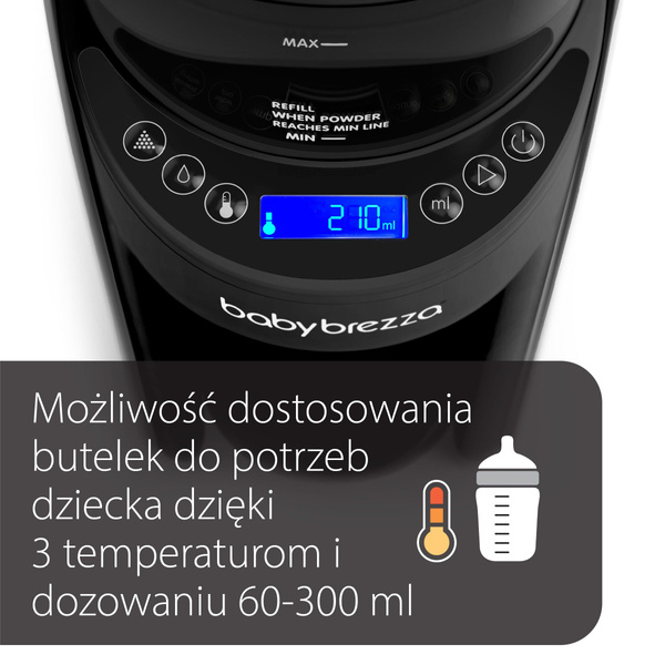 TANIEJ W ZESTAWIE: Ekspres do mleka Baby Brezza Formula Pro Advanced All Black+ Sterilizer Dryer Advanced