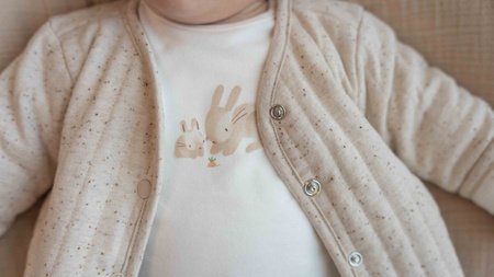 Little Dutch T-shirt z długim rękawem Bunnies - 68cm CL24221011