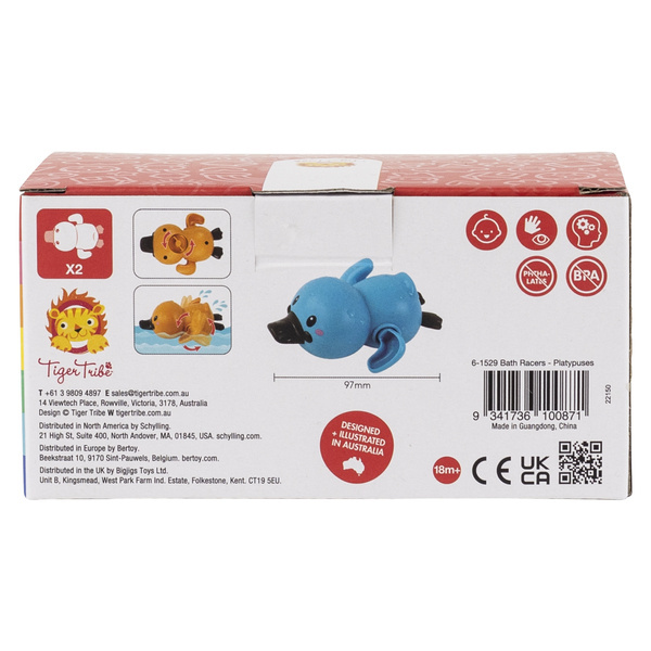 Tiger Tribe Zabawki kąpielowe - Wyścigowe Dziobaki Uszkodzone opakowanie
