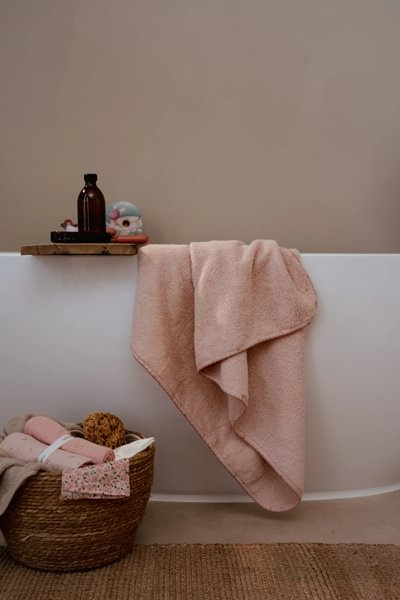 Little Dutch Bawełniany ręcznik z kapturem Pure Blossom 75 x 75 cm