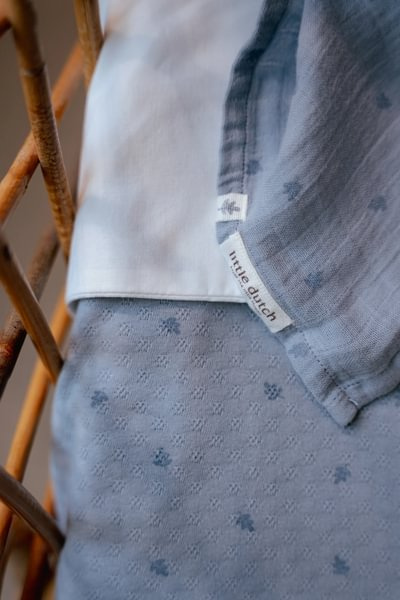 Little Dutch Apaszko-bandanka muślinowa - zestaw 2 szt. Pure Denim Blue