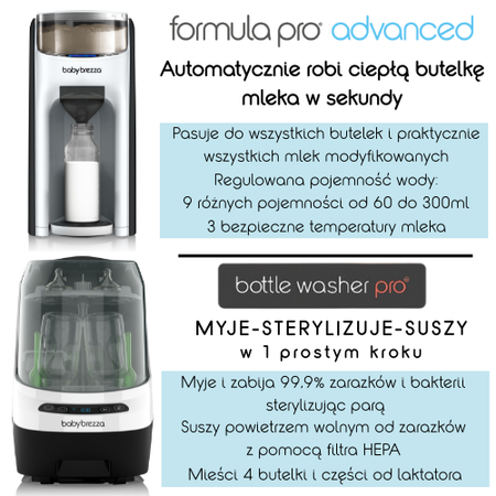 Ekspres do mleka Baby Brezza Formula Pro Advanced + GRATIS lejek + pokrywa