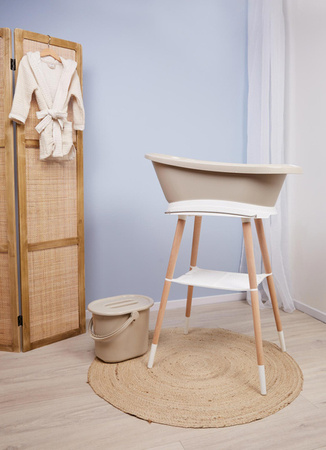 Zestaw bébé-jou Wanienka Sense Taupe 420005 + stojak