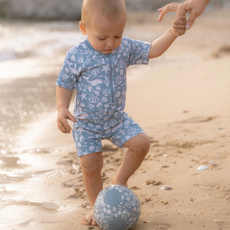 Little Dutch Swimsuit z krótkim rękawem Sea Life Ocean Blue - 98/104