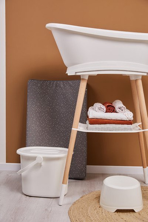 Zestaw bébé-jou Wanienka Sense Biała 420001 + stojak 