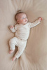 Little Dutch T-shirt z długim rękawem Stripe Sand/White - 68cm CL24221017