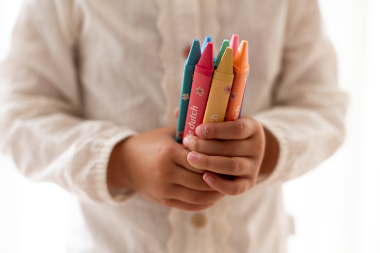 Little Dutch Kredki woskowe Rosa & Friends Uszkodzone opakowanie