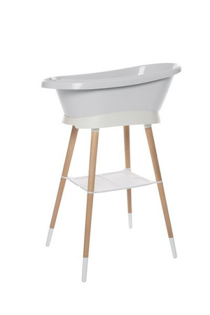 Zestaw bébé-jou Wanienka Sense Edition z czujnikami temperatury Szara 4202051 + stojak