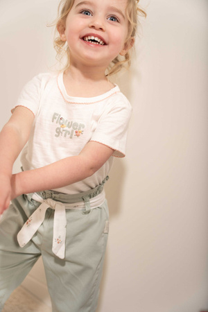 Little Dutch T-shirt z krótkim rękawem Off White Flower Girl - 92 CL24021117