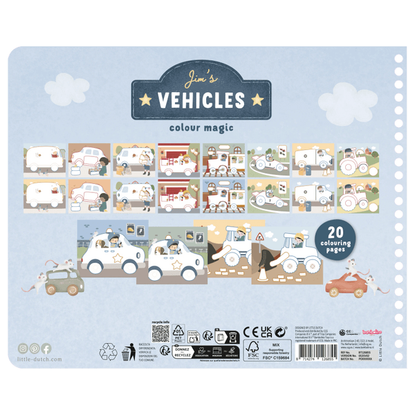 Little Dutch Kreatywny zeszyt z kredkami Jim & Friends