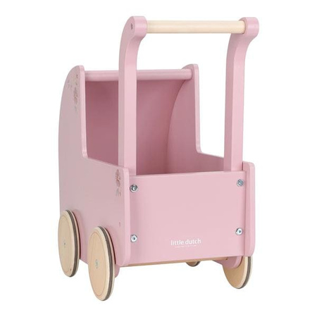 Little Dutch Drewniany wózek dla lalek z pościelą FSC LD7096