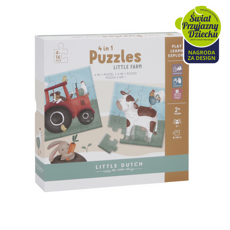 Little Dutch Puzzle 4 elementy Little Farm FSC LD7153