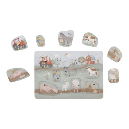 Little Dutch Puzzle dźwiękowe Little Farm FSC LD7140