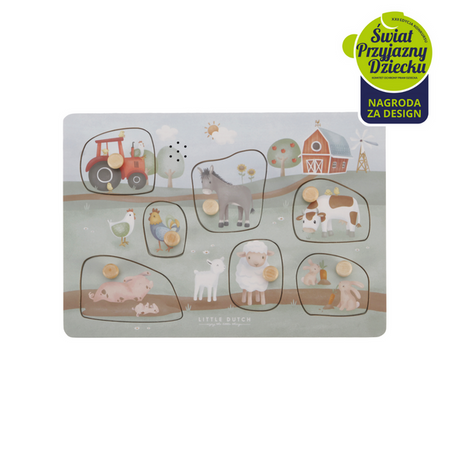 Little Dutch Puzzle dźwiękowe Little Farm FSC LD7140