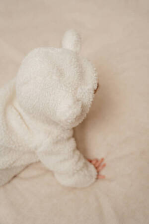 Little Dutch Zapinana bluza z kapturem Teddy - Baby Bunny Off-White 92 CL25893821