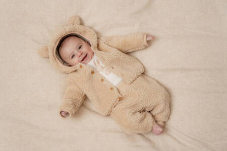 Little Dutch Zapinana bluza z kapturem Teddy - Baby Bunny Sand 74 CL25823521